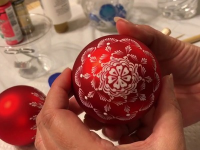 Tutorial Red Glass Mandala Christmas Ornament By Gitka Schmidtova