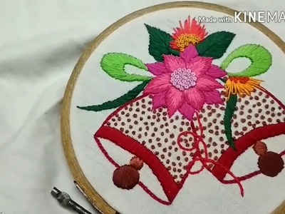 156-Christmas bells from  basic embroidery  stitches (Hindi.Urdu)