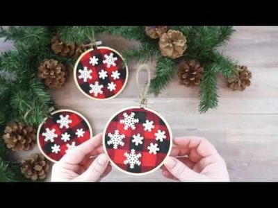 Buffalo Plaid Christmas Ornaments