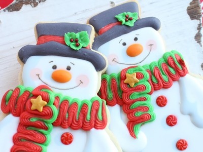 Christmas Cookies  Snowman Cookies - How to make Christmas Cookies - Instrumental satisfying videos