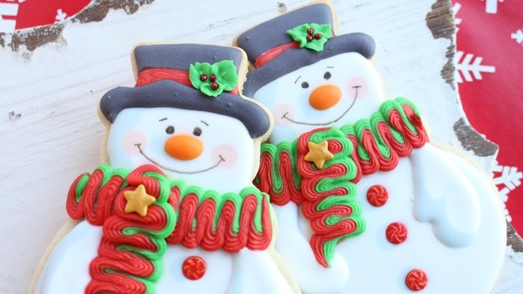 Christmas Cookies  Snowman Cookies - How to make Christmas Cookies - Instrumental satisfying videos