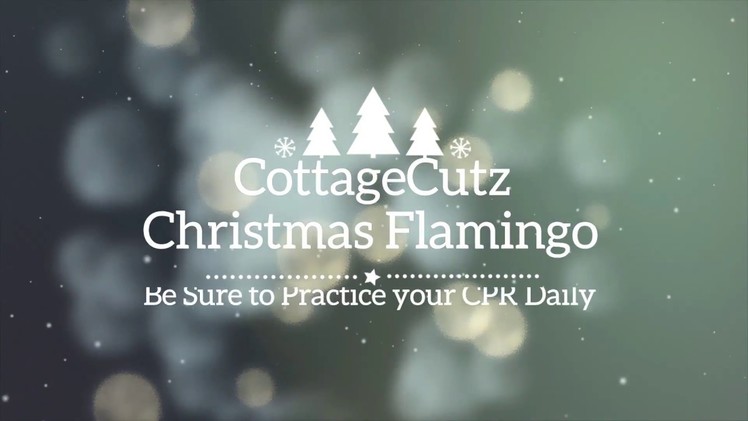 CottageCutz Christmas Flamingo