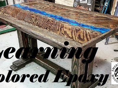 DC. CUSTOM TABLE. LEARNING COLORED EPOXY.