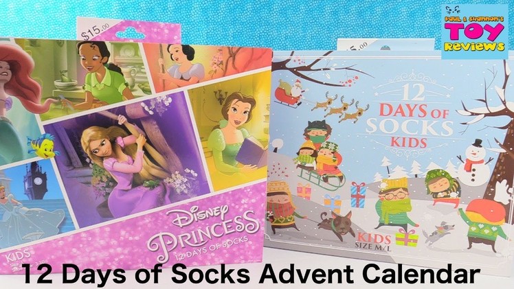 Disney Princess 12 Days Of Socks Christmas Advent Calendar Unboxing | PSToyReviews