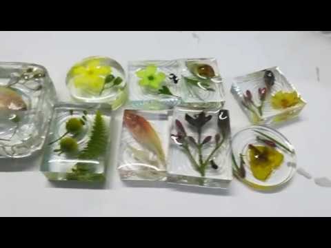 DIY: Flower, Insect, Small fish casting in Epoxy Resin using Silicone Mould. India