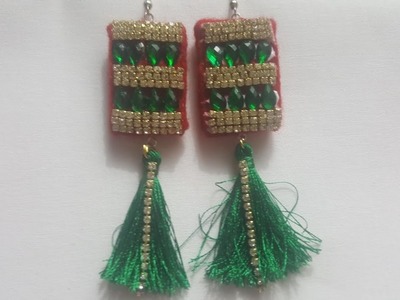 (DIY)HOW TO MAKE WOLLEN THREAD TESSEL EARRINGS.THE STUNNING HANDMADE'S. 