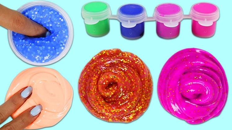 DIY Making Four Different Slimes with Cra-Z-Art Nickeloden Playset!