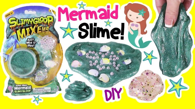 DIY Mermaid SLIME Mixing Kit! Easy Ready Made Slime! Mix Pearls & Shells! Unicorn Tears SLIME Putty!