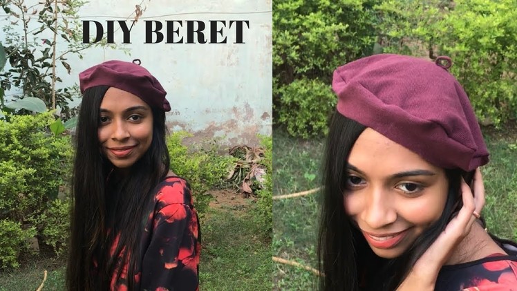 DIY No Sew Beret from old T-shirt in 2 mins!!! India