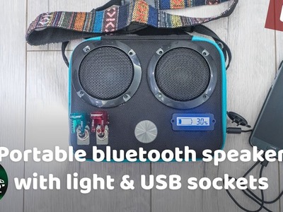 DIY portable bluetooth speaker - 40h battery, USB chargers & light. Full easy guide handmade speaker