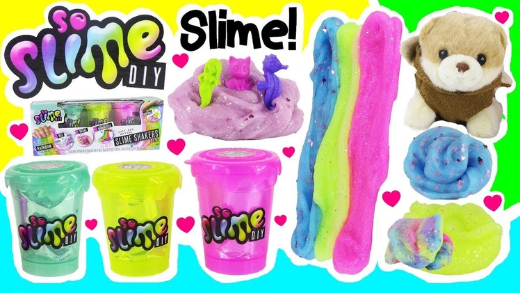 DIY Slime Factory Rainbow Glitter Slime Refill Kit! 3 Colors! Mix WATER & SLIME POWDER! Blind Bags!