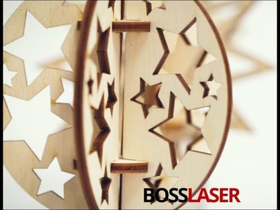 Free Laser Cut Birch Wood 3D Christmas Ornaments Files - Boss Laser