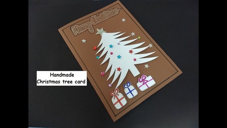 Handmade Christmas Tree card : Easy tutorial