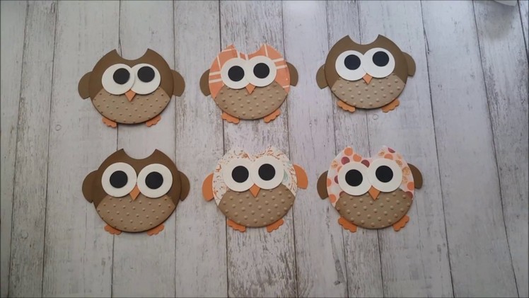 Handmade Embellishments!!! Super Cute Owls w. Diemond Dies Tut by Rosa Gomez