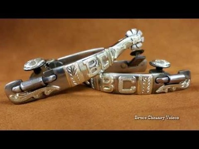 HANDMADE ROPING SPURS by BRUCE CHEANEY - SPUR MAKING - ENGRAVING