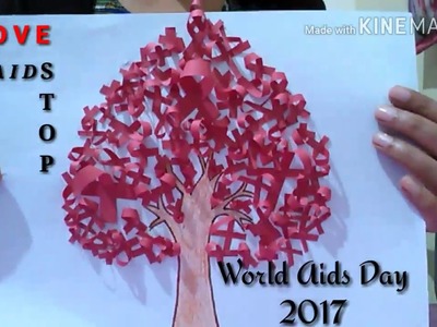 Handmade world aids day posters||How to make world aids day poster||World aids day 2017