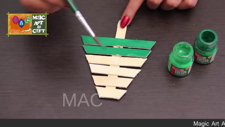 How To Make Christmas Tree Craft With Candy Sticks