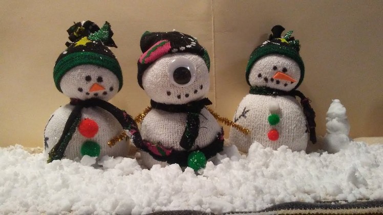 How To Make Rice Sock Snowmen|No-sew Snowmen