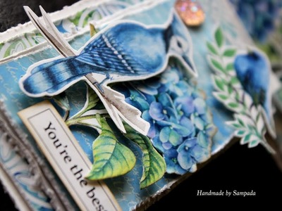 Hydrangea lawn embellishments & Tags | Handmade embellishments | by Sampada