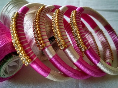Kalar-13||Designer silk thread bangles.double color silk thread bangles.DIY