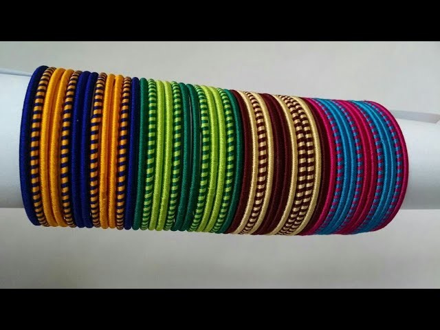 Kalar-4|| DIY double colour silk thread jewelry.simple and elegant bangles