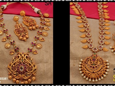 Latest 1 gram gold jewelry with price || 1 gram gold Matt Finish Designs with price