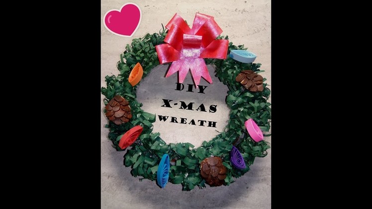 Let's make an awesome small Christmas Wreath with recycled papers Part 2