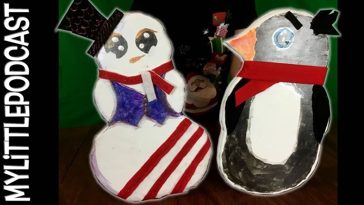 Making Christmas Snowman & Penguin Decorations Contest |  Livestream  |  My Little Podcast