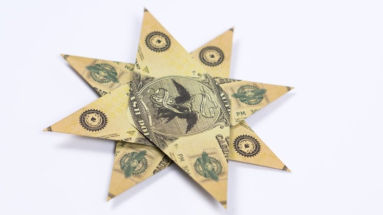 MONEY ORIGAMI STAR easy: Instructions on how to fold a star out of Dollars