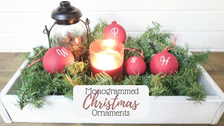 Monogrammed Christmas Ornaments | Up-Cycled Ornaments