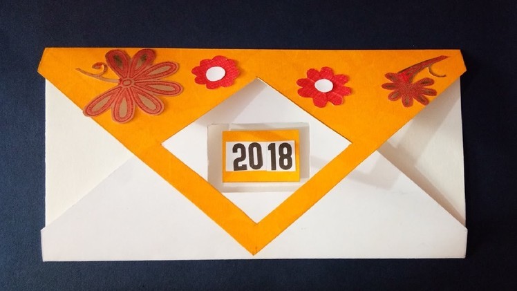 New Year Greeting Card Making ideas 2018 | Handmade Greeting Card Design