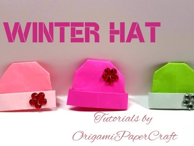 Origami Knitted Hat. Winter Hat. Snow cap ????️ Tutorials by OrigamiPaperCraft