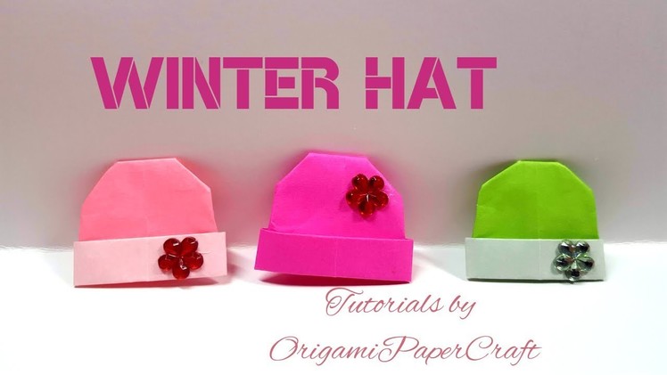 Origami Knitted Hat. Winter Hat. Snow cap ????️ Tutorials by OrigamiPaperCraft