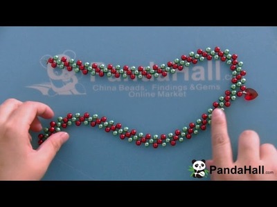PandaHall Christmas Jewelry Making Video on Glass Pearl Beads Necklace