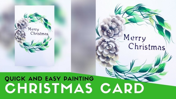 Quick and easy greeting card painting | Christmas painting series | simple and easy DIY