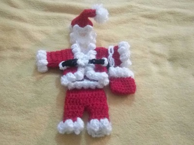 Santa pajama-- crochet santa christmas dress ( 3-- 4 no. ) part 1