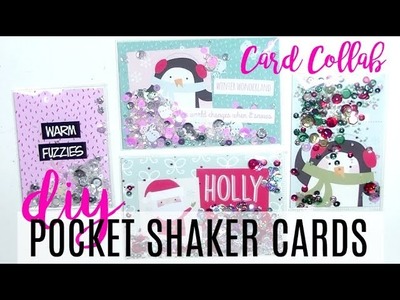 Shaker Pocket Card Tutorial | Christmas Card Collab | Serena Bee Creative