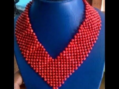 The tutorial on how to make this beaded mating necklace