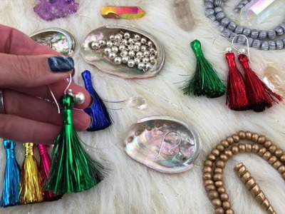 Tinsel Tassel Earrings DIY by WomanShopsWorld