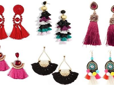 Top 50 Silk Thread Tassel Earrings | Silk Thread Jewelry | Studs For Girls