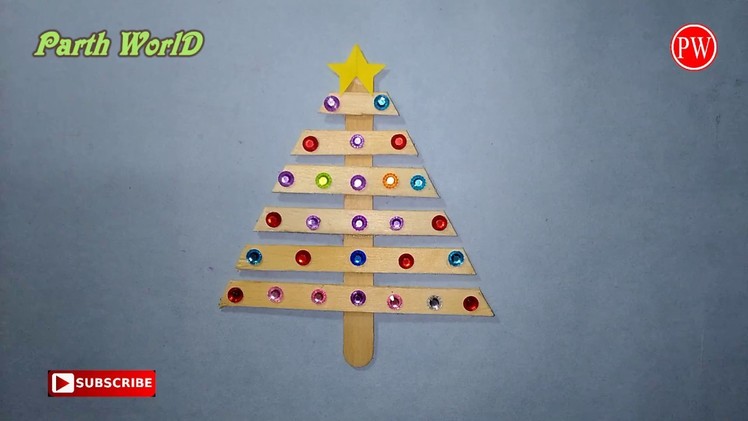 Very Easy and Beautiful Christmas Tree with ice cream stick, X Max tree with Popsicle #3