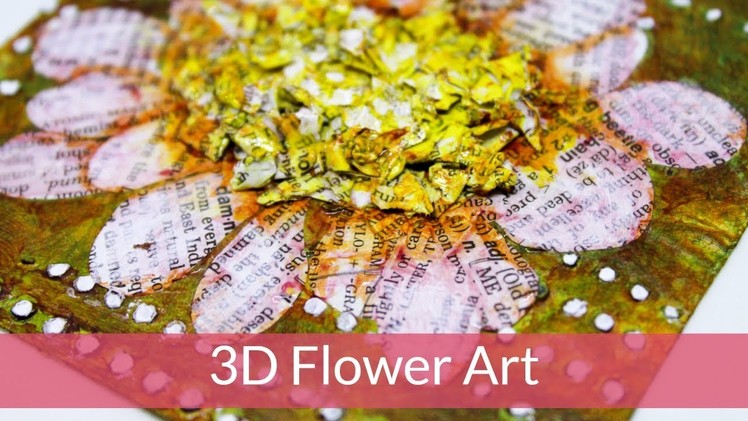 3D Flower Art Using Dictionary Paper