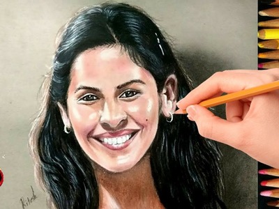 Awesome Realistic Drawing of Saina Nehwal | 3D Drawing of Saina Nehwal | Amazing Skill