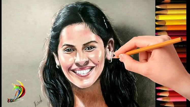Awesome Realistic Drawing of Saina Nehwal | 3D Drawing of Saina Nehwal | Amazing Skill