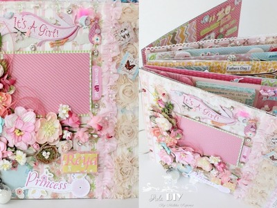 Baby Girl Scrapbook Album Share  | Great crafty ideas | 12 x 12 size