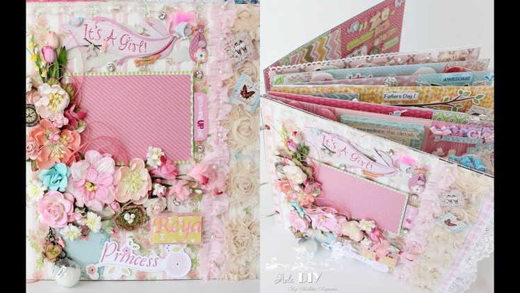 Baby Girl Scrapbook Album Share  | Great crafty ideas | 12 x 12 size