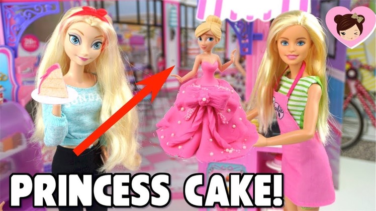 Barbie Pink Princess Dress Cake for Frozen Elsa Doll -  DIY Princess Cake Kit