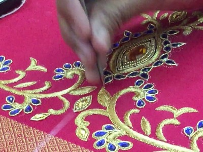 Beautiful Blouse embroidery design making - Hand embroidery