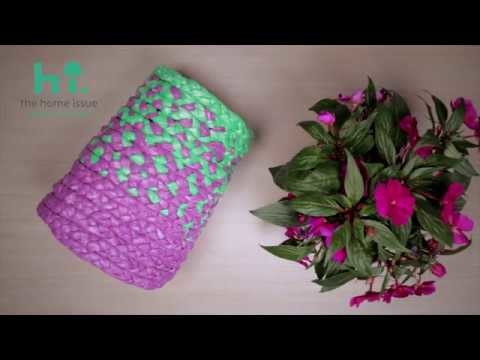 BRAIDED Plastic Baskets DIY by spirossoulis.com