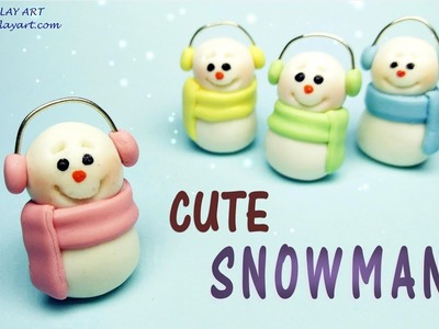 Cute Snowman Charm l Easy Air Dry Clay Tutorial l Christmas